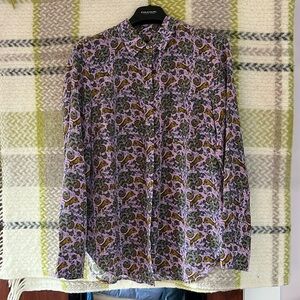 J.CREW Leaping Tigers Silk Shirt